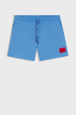Logo-label swim shorts, Light Blue