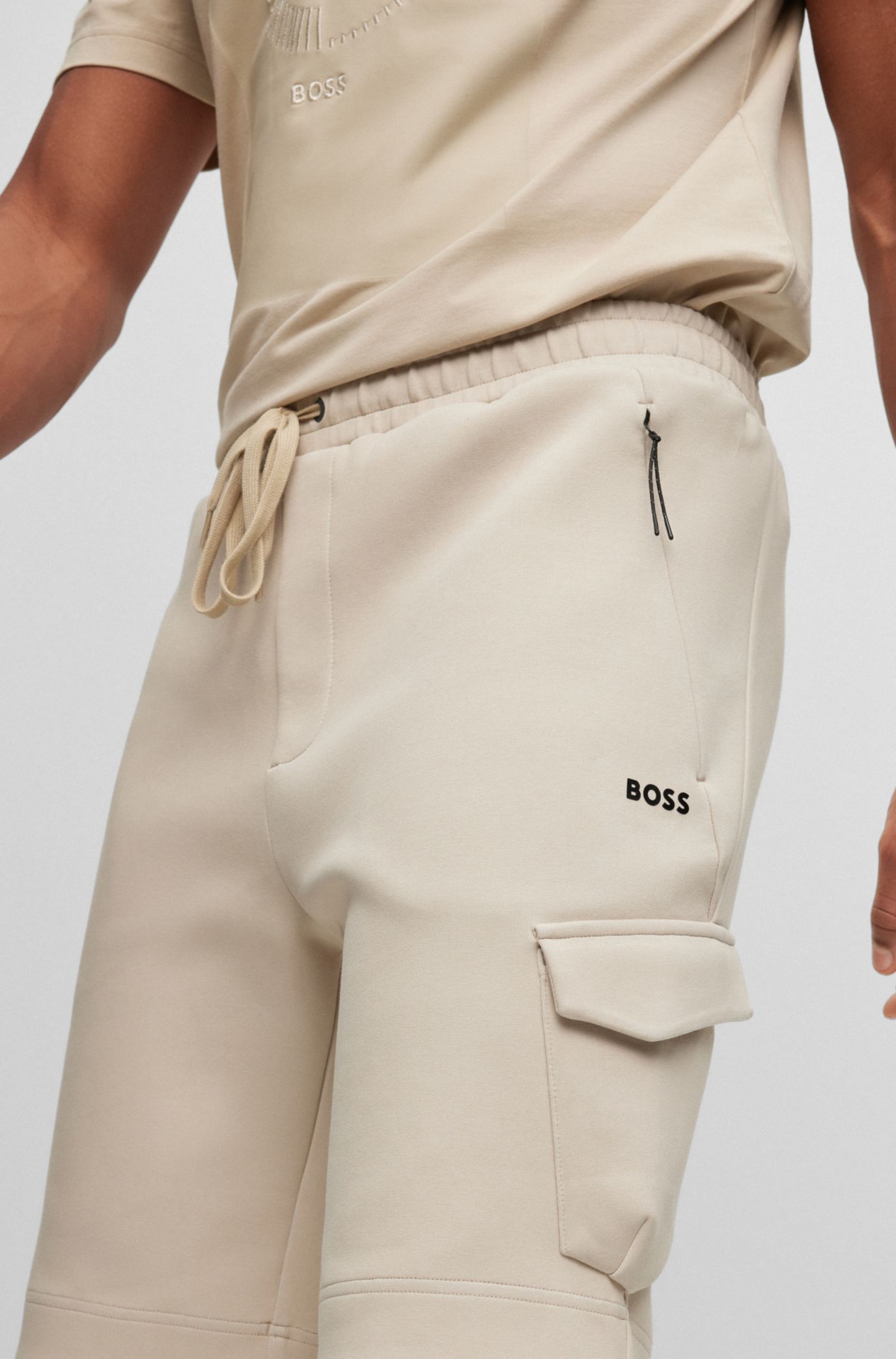 BOSS - アドバンスストレッチ コットンブレンド ショートパンツ ジップ