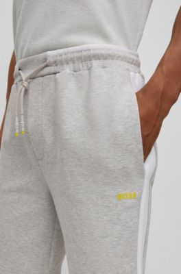 BOSS - ストレッチコットンブレンド ショートパンツ テープディテール