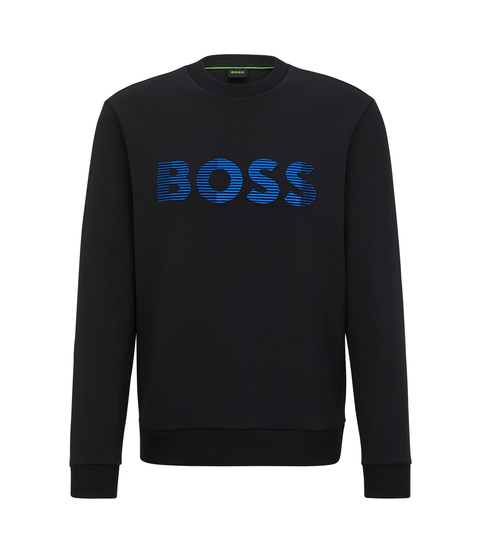 【HUGO BOSS×Marlboro】トレーナー BOSS - Cotton-blend sweatshirt with 3D logo embroidery - Black