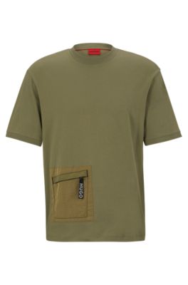 Hugo boss olive t shirt sale