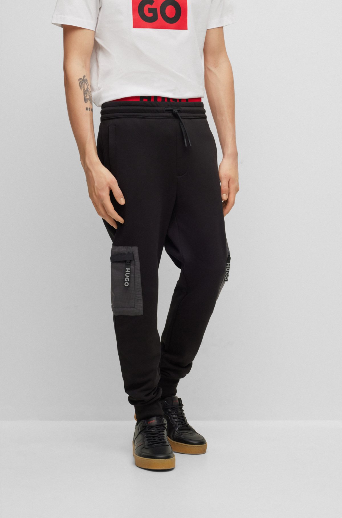 Pantalon Deportivo Con Puño Negro H&G Mujer