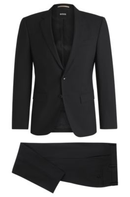 BOSS - Slim-fit suit in stretch virgin wool