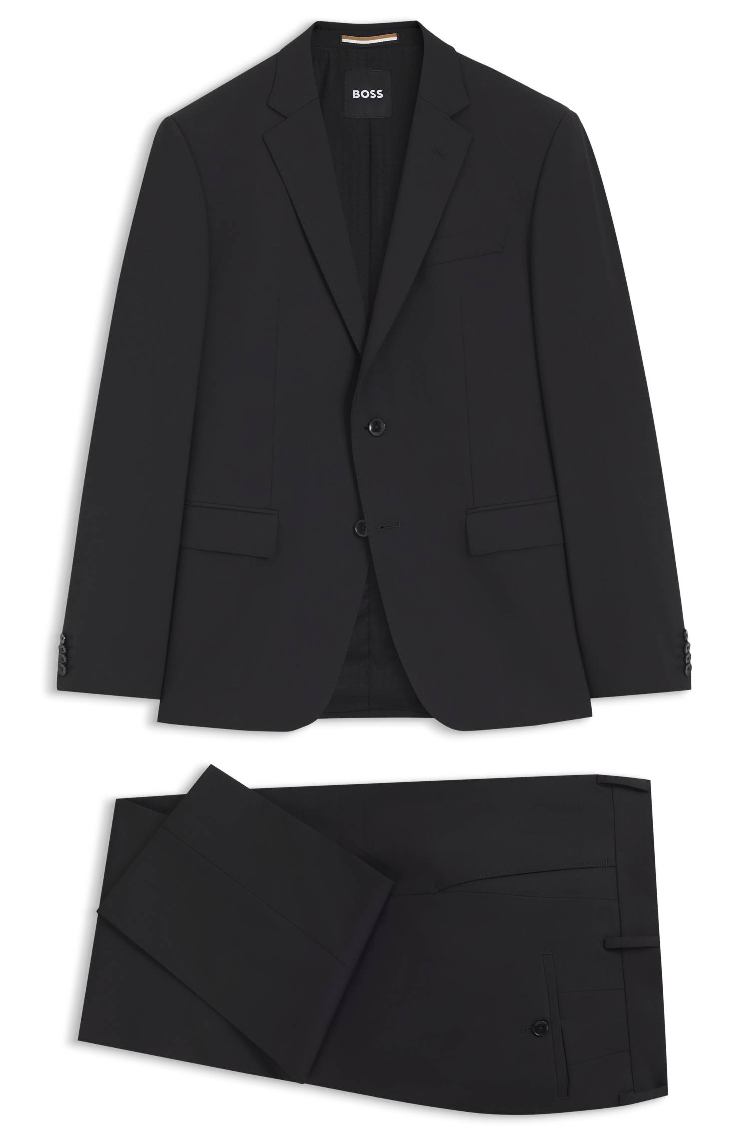 Boss Two-piece slim-fit suit in stretch wool kostymer herr – bild 4