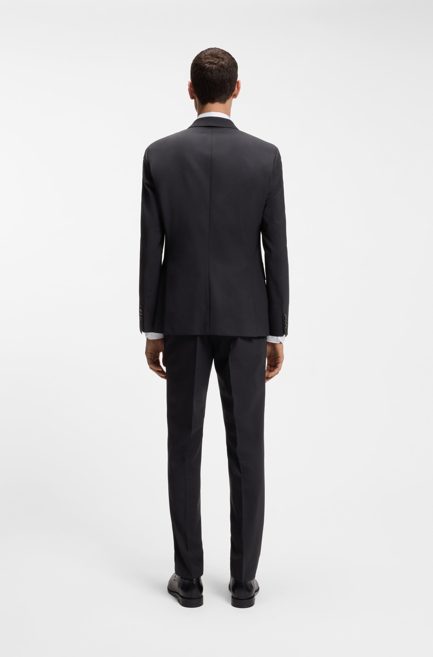 Boss Two-piece slim-fit suit in stretch wool kostymer herr – bild 3