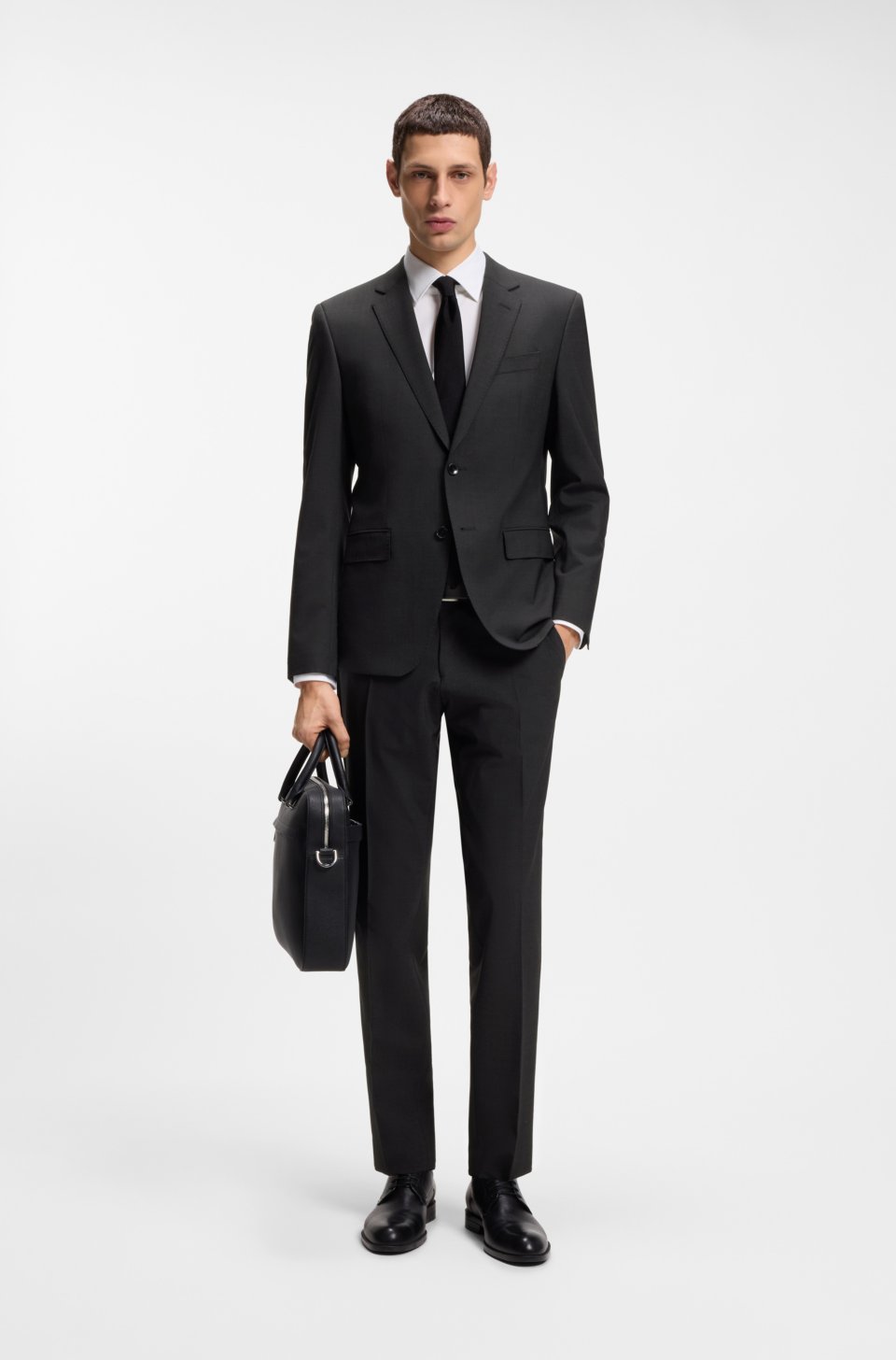 Two-piece slim-fit suit in stretch wool