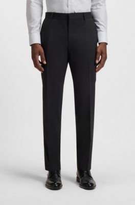 Slim-Fit Zweiteiler aus Stretch-Wolle, Dunkelgrau