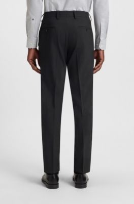 Slim-Fit Zweiteiler aus Stretch-Wolle, Dunkelgrau