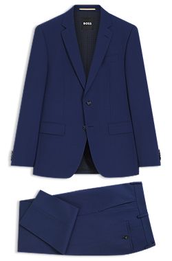 Slim-Fit Zweiteiler aus Stretch-Wolle