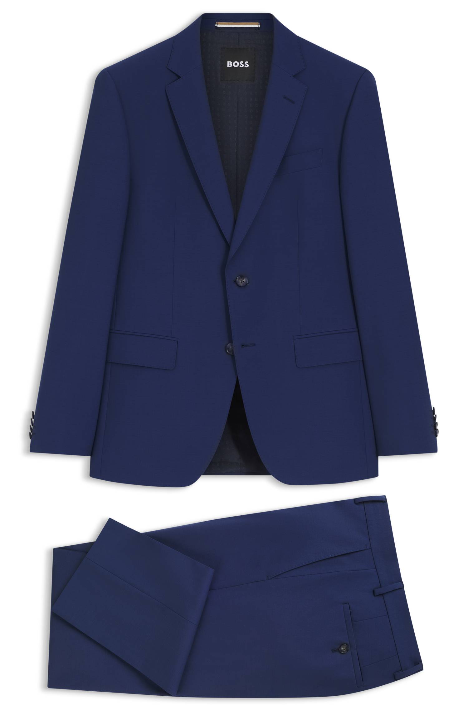 Boss Two-piece slim-fit suit in stretch wool kostymer herr – bild 4