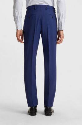 Costume Slim deux pi&egrave;ces en mohair stretch, Bleu