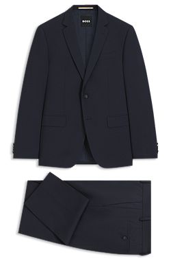 Two-piece slim-fit suit in stretch wool