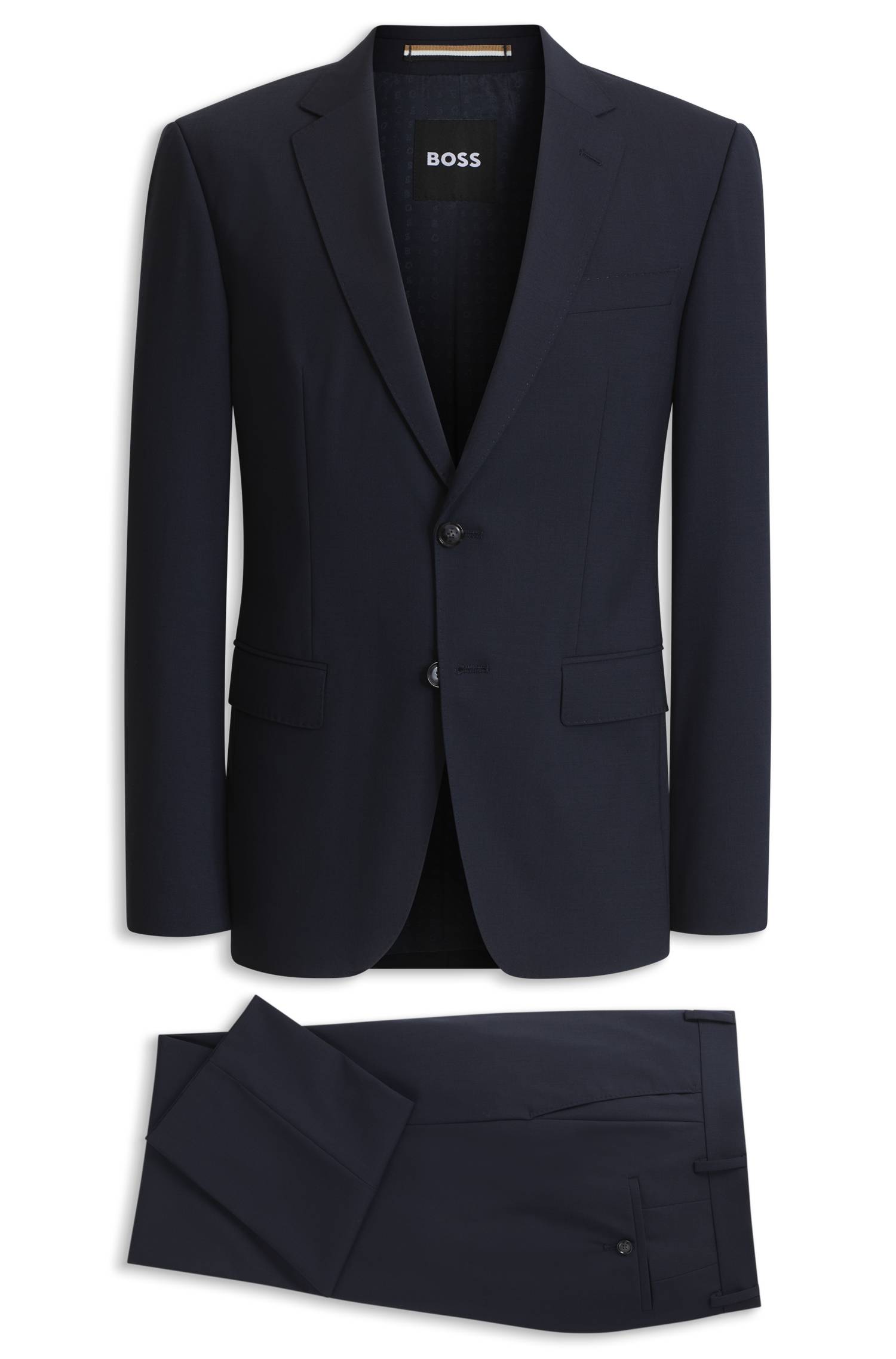 Boss Two-piece slim-fit suit in stretch wool kostymer herr – bild 4