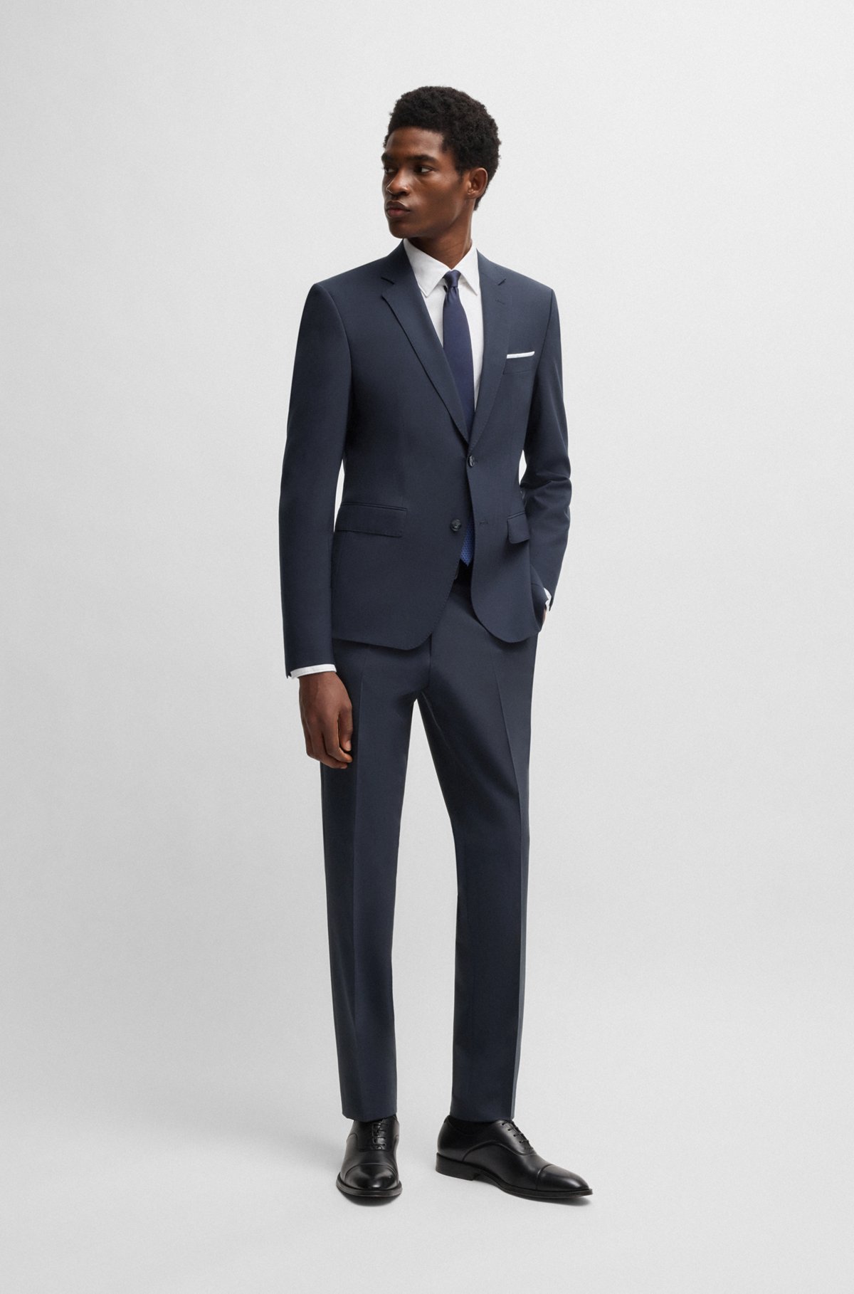 BOSS - スリムフィットスーツ ストレッチバージンウール BOSS - スリムフィットスーツ ストレッチバージンウール