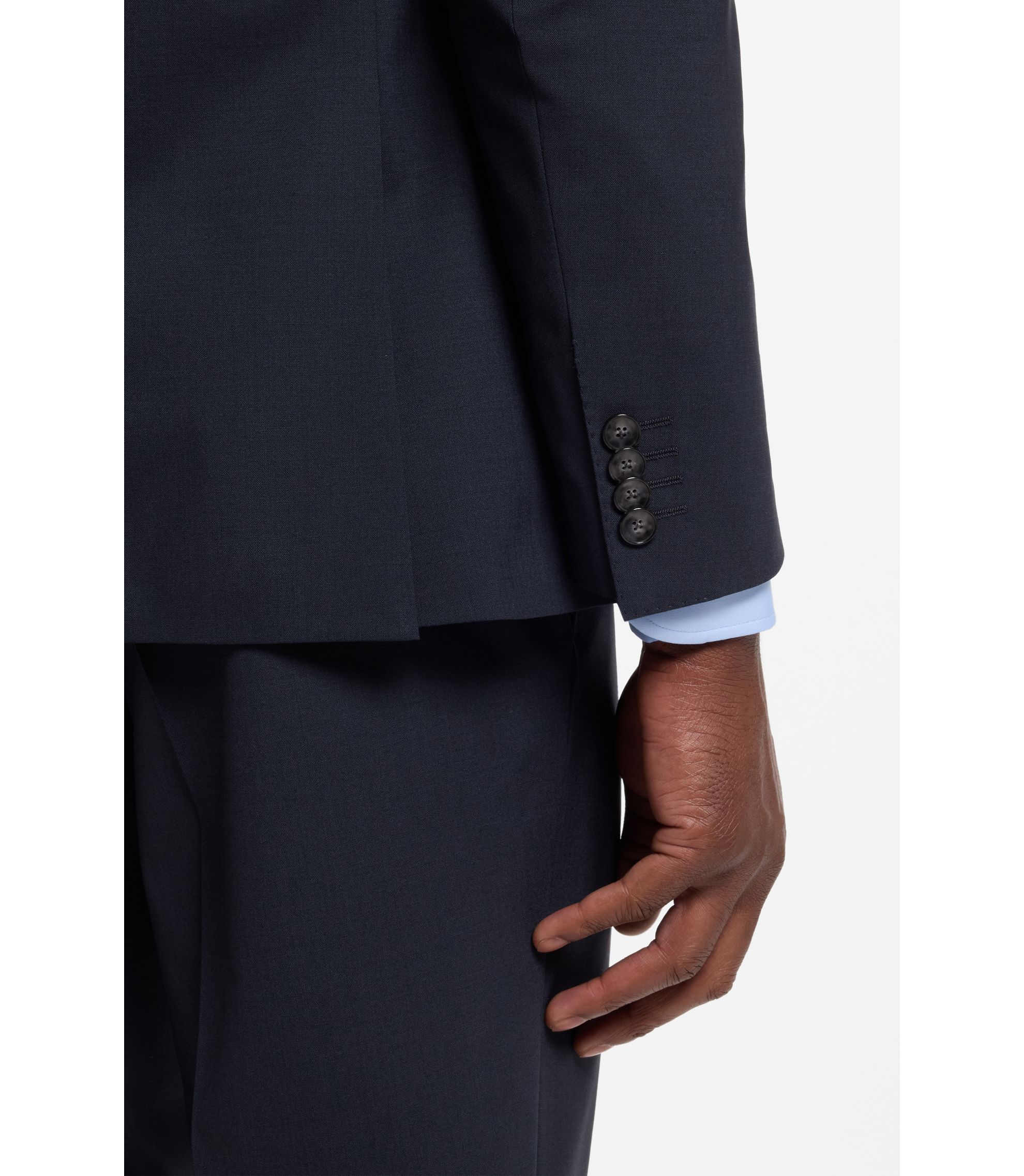 BOSS Abito due pezzi slim fit in mohair elasticizzato Blu scuro