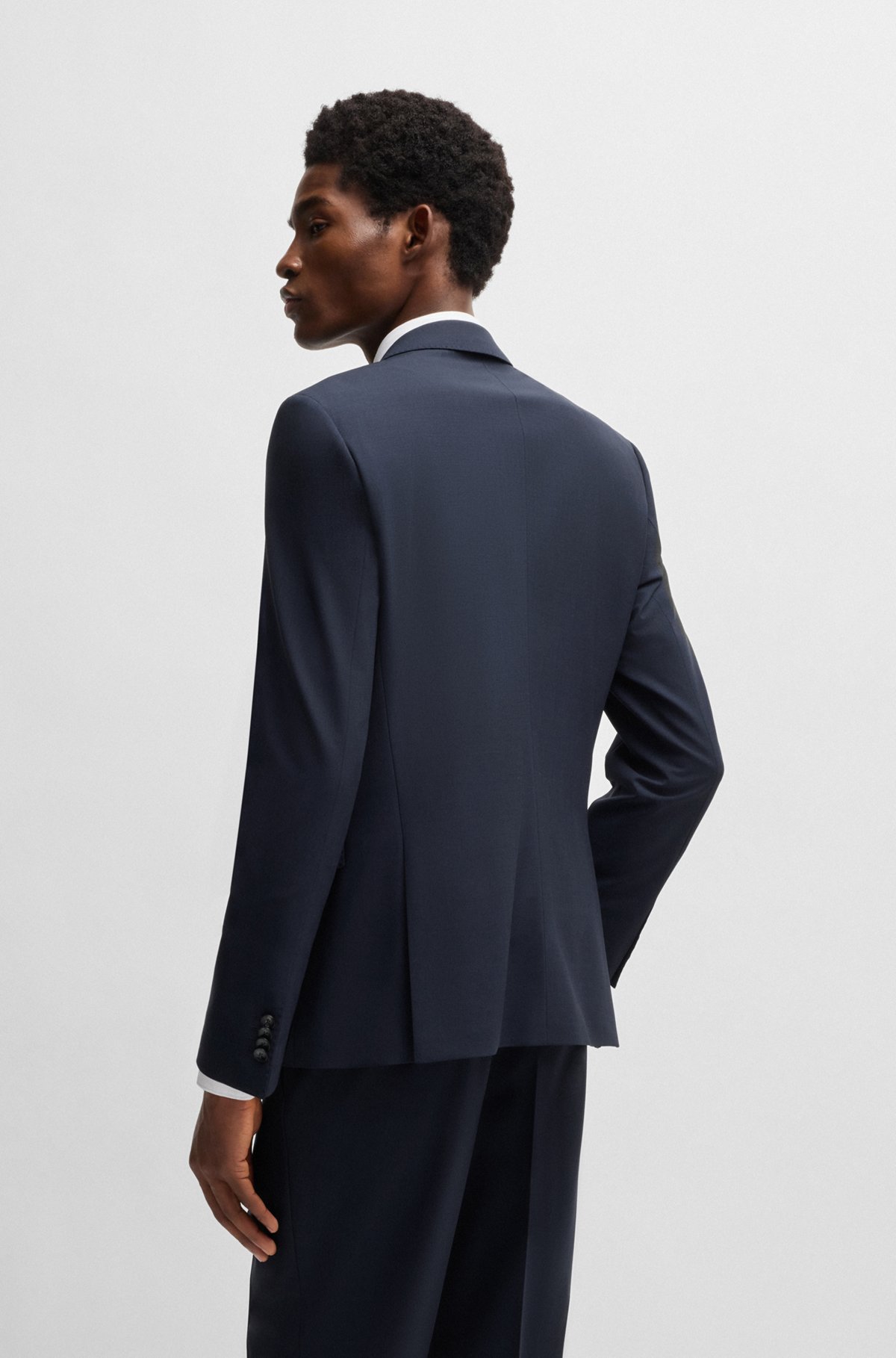 BOSS - スリムフィットスーツ ストレッチバージンウール BOSS - スリムフィットスーツ ストレッチバージンウール