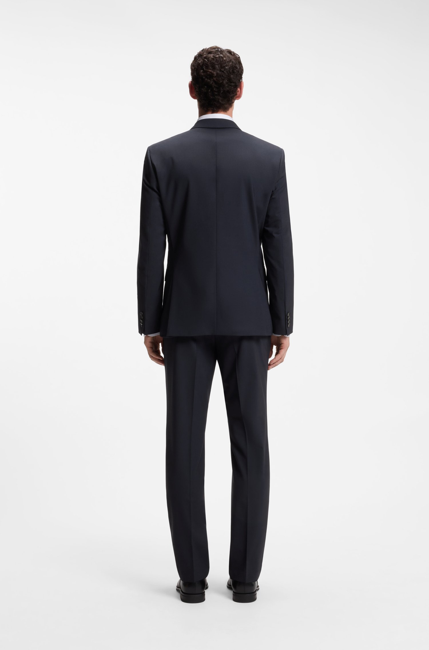 Boss Two-piece slim-fit suit in stretch wool kostymer herr – bild 3