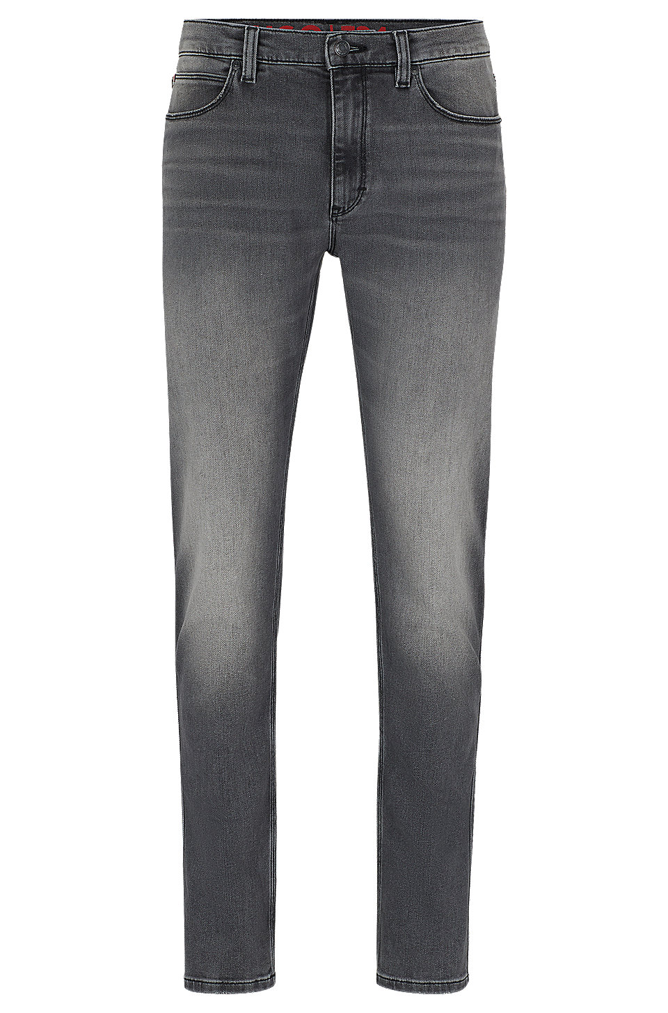 HUGO - Extra-slim-fit jeans in silver-wash stretch denim