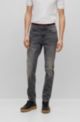 Extra Slim-Fit Jeans aus Stretch-Denim mit silbergrauer Waschung, Grau