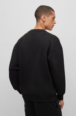 HUGO - Oversized-fit cotton sweatshirt with streetwear artwork