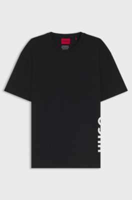 Cotton-jersey T-shirt with SPF 50+ UV protection, Black