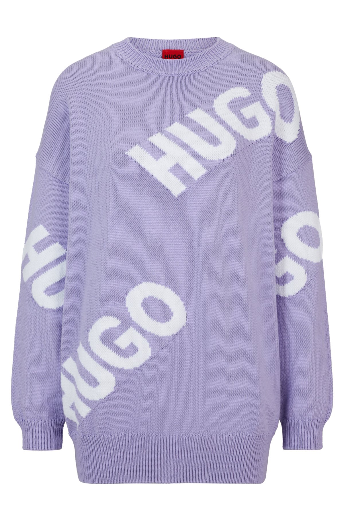 HUGO - ロゴインターシャ セーター オーガニックコットンブレンド