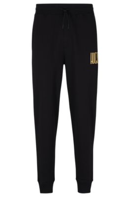 black and gold hugo boss joggers