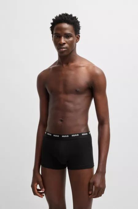 Five-pack of logo-waistband trunks in stretch cotton