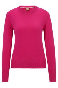Crew-neck sweater in cashmere, Pink