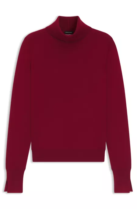 Rollneck sweater in virgin wool
