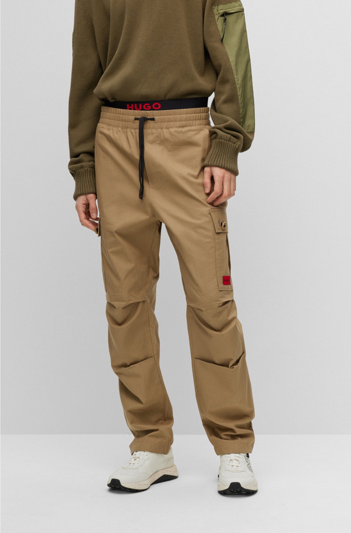 BOSS by HUGO BOSS Regular-fit Cargo Trousers In Ripstop Cotton in