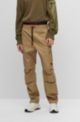 Regular-fit cargo trousers in ripstop cotton, Light Brown