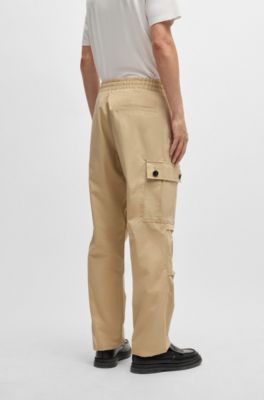 Babyhug Full Length Convertible Cargo Solid Trousers - Beige