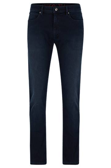 Extra-slim-fit jeans in blue cashmere-touch denim, Hugo boss
