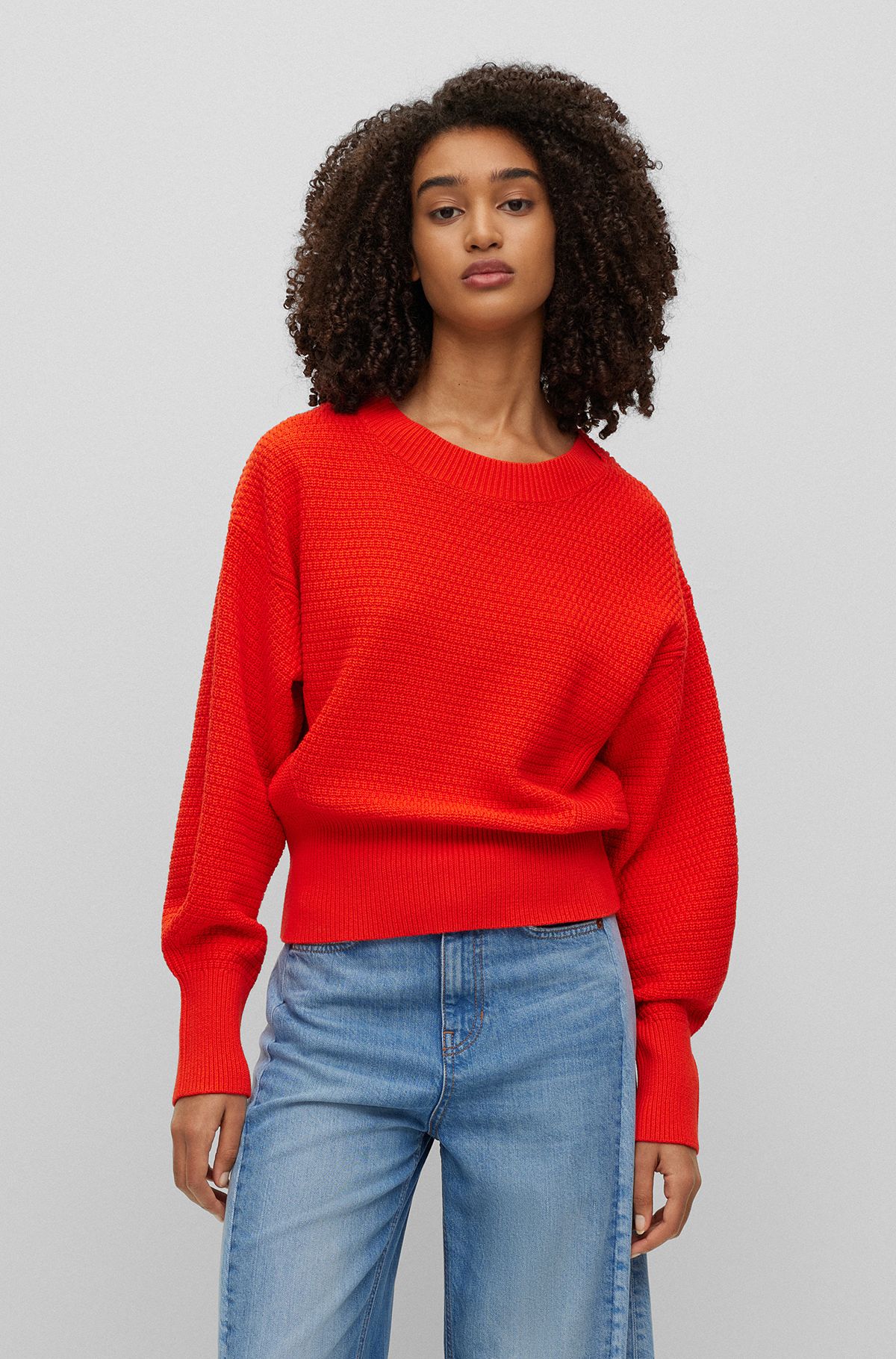 & BOSS Women for Sweaters by Cardigans Orange HUGO