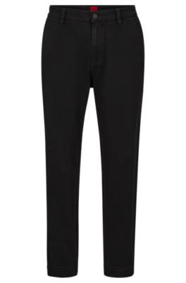 Hugo Tapered-fit Regular-rise Chinos In Cotton Gabardine