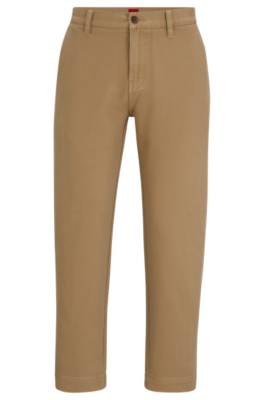 Hugo Tapered-fit Regular-rise Chinos In Cotton Gabardine