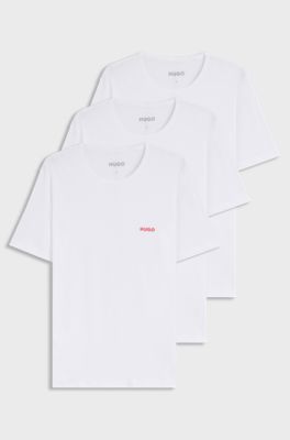 Three-pack of underwear T-shirts in cotton, White