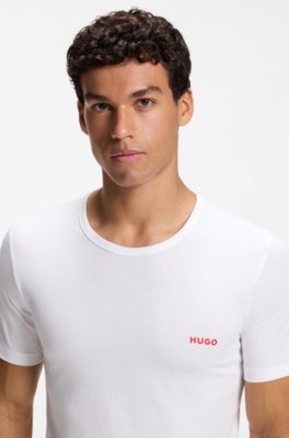 Hugo Three-pack of underwear T-shirts in cotton t-shirts - bas herr – bild 3