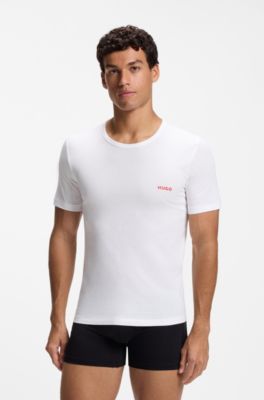 Three-pack of underwear T-shirts in cotton, White