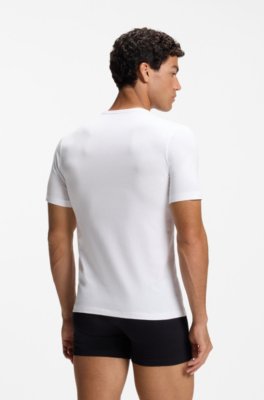 Hugo Three-pack of underwear T-shirts in cotton t-shirts - bas herr – bild 2