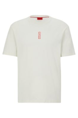 HUGO - コットンジャージー Tシャツ マーカースタイルロゴ