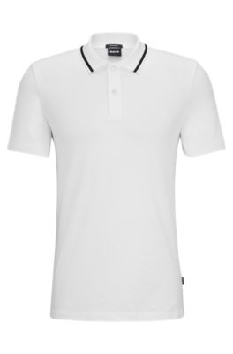 BOSS Regularfit polo shirt with monogram jacquard