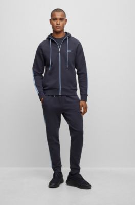 grey and blue hugo boss tracksuit