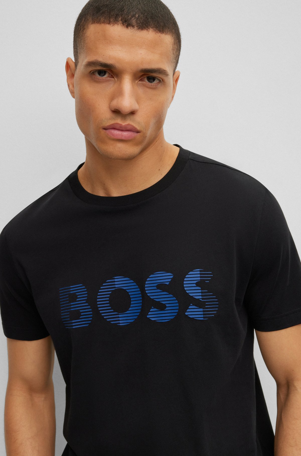BOSS - コットンジャージー Tシャツ ロゴアートワーク