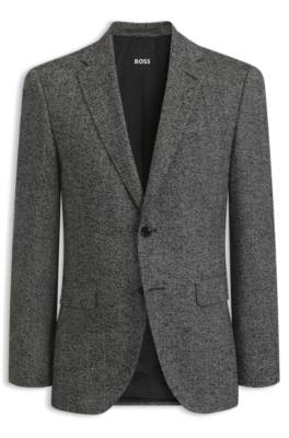 Regular-fit jacket in a herringbone wool blend 4