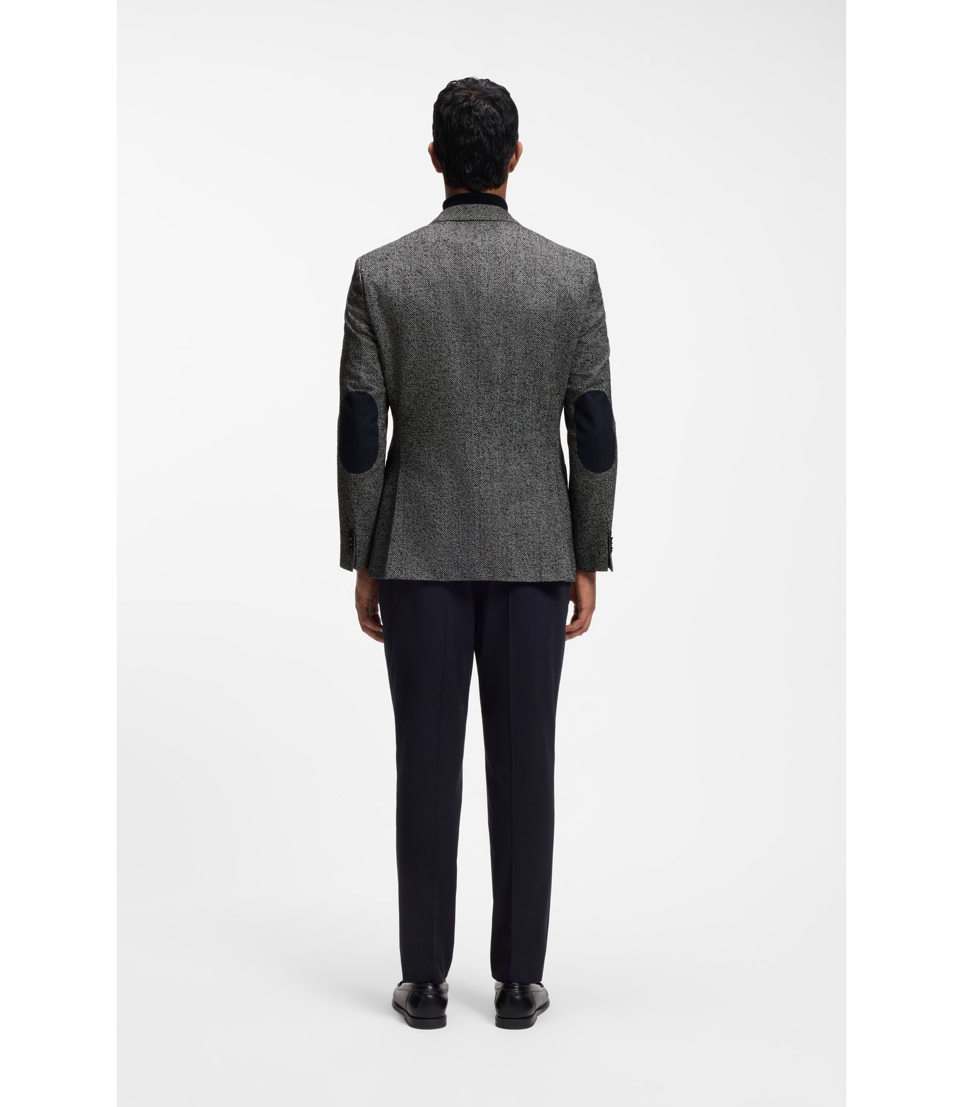 Veste En Laine Grise Hugo Boss - Taille 52/XL, Occasion Très Bon état, Coupe Classique