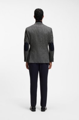 Regular-fit jacket in a herringbone wool blend 2
