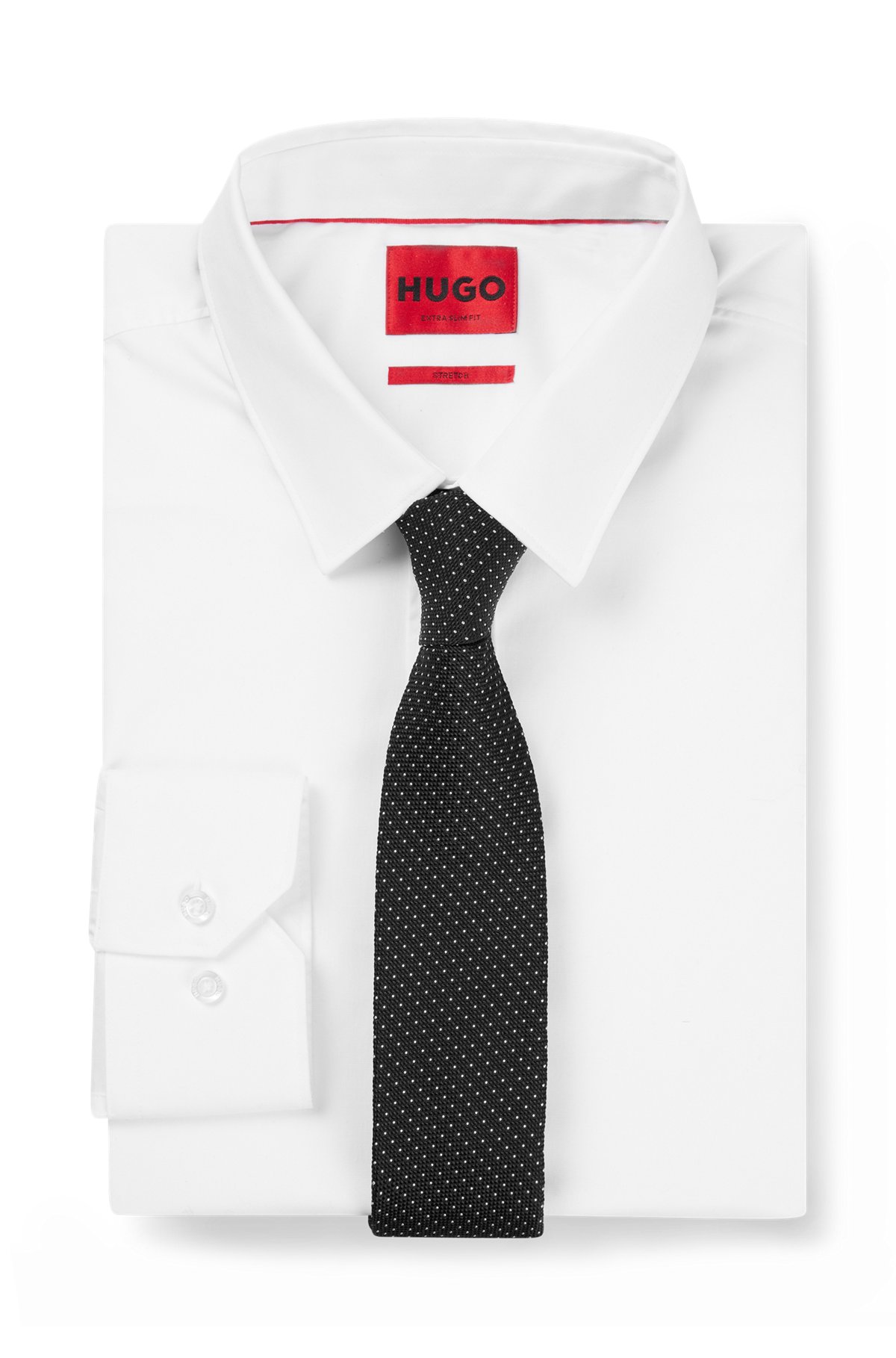 HUGO - Krawatte aus reiner Seide mit Jacquard-Muster