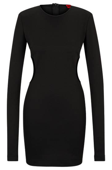 Long-sleeved jersey dress with side cut-outs, Hugo boss